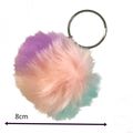 GoGoPo Pastel Colour Large Fluffy Fur Keyring K...