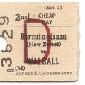 B.R.B. Edmondson Ticket - Birmingham New Street...