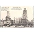 62 - Calais - place d'armes et le beffroi
