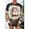 Black Believe Santa Clause Bleach Print Graphic...