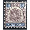 Perak 1895 SG71 8c Dull Purple & Ultramarine Mo...