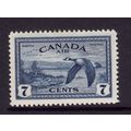 CANADA 1947 CANADA GEESE ( AIR ) 7c BLUE SG 407...