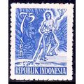 Indonesia 1953 People 75,s MNH Stamp