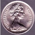 1981 Fiji 5 Cents Coin