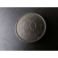 1972 GERMANY FIFTY PFENNIG J MINT MARK FREE POS...