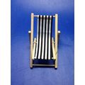 Black & White Striped Deck Chair miniature