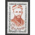 FRANCE 1960 SG1482 HEROS OF RESISTANCE RENE BON...