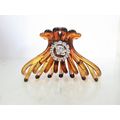Smaller brown hair claw clip for fine, thin hai...