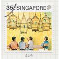 SINGAPORE 1990 TOURISM SIGHTS 35c USED BIRD SIN...