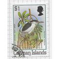 CAYMAN ISLANDS 1980 QE2 BIRD HERON BLACK CROWNE...