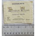 1991 wine label Beaujolais Villages, Les Roches...