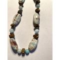 Turquoise Colored Porcelain & Chysanthemum Ston...