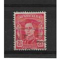 Australia.SG206 2 1/2d King George VI (Scarlet)...