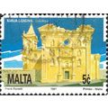 MALTA, St Mary's Church, Birkirkara, yellow 199...