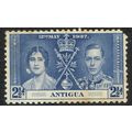 Antigua 1937 Coronation 2 ½d Blue SG97 GU