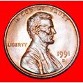 MEMORIAL (1982-2008): USA★1 CENT 1991D! LINCOLN...