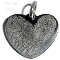 Personalised Adult Fingerprints Heart Pendant c...