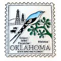 Oklahoma Postage Stamp Fridge Magnet