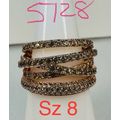 Ring Bomb Party Sz8 RBP Colorless Gem Clusters ...