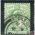 GB stamps 1902-10 -1/2d SG215 Stoke on Trent ca...