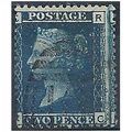 1858 SG47 2d Blue Plate 12 Good+ Used Check Let...