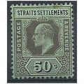 Straits Settlements 1910 SG164 50c Black/Green ...