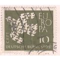 Germany 1961 - SG1281 - 10pf green - Doves (Eur...