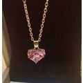Women Butterfly Heart Pendant Cubic Zirconia Ne...
