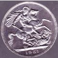 1951 Great Britain 1 Crown (5 Shillings) Coin F...