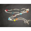 31" cable chain 18 drum colour crystal glass la...