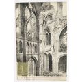 vintage postcard Soissons interior of Cathedral