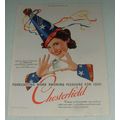 1940 Chesterfield Cigarettes Ad w/ Donna Dae