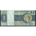 BRAZIL BANKNOTE 1 P191 1970-72 aVF Series A1804