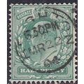 GB 1902 - 10 KEV11 1/2d Blue Green SG 216 ( G14...