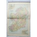 Vintage: Bacons engraved map Sheet 16 Ireland