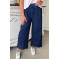 Real Teal Plus Size Drawstring High Waist Wide ...