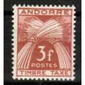 1946 Andorra - Sc# J35 Mint NH - Postage due 3f...