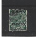 Burma.O2 1/2a Green.Fine Used.Jul25c