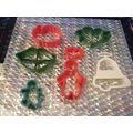 Lot of 7 Holiday Plastic Cookie Cutters