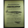 1946 Lockheed Constellation Plane Ad - Now you can fly in the famous Lockheed