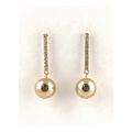 New Gold Tone Ball Styled Drop Earrings