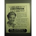 1949 Dr. Caldwell's Senna Laxative Ad - Get dou...