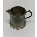 Antique Pewter Lidless Side Spout Metal Tankard...