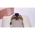 Estate 1.02ctw Natural Rd Garnet & Diamond scro...
