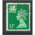 Wales GB 1986 12p Yellow green Machin SG W36 (F197