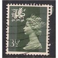 Wales GB 1974 3 1/2p Olive Grey 2 x Bands SG W1...