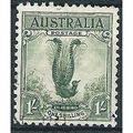 Australia 1932 SG140 1/- Green Fabulous Lyre Bi...