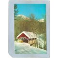 NH Franconia Notch Covered Bridge Postcard Flum...
