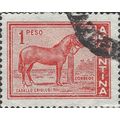 ARGENTINA, HORSE, Creole, Caballo Criollo, red 1959, 1peso, #3