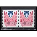 CVP33 41c Shield Very Fine MNH Pair PA5075